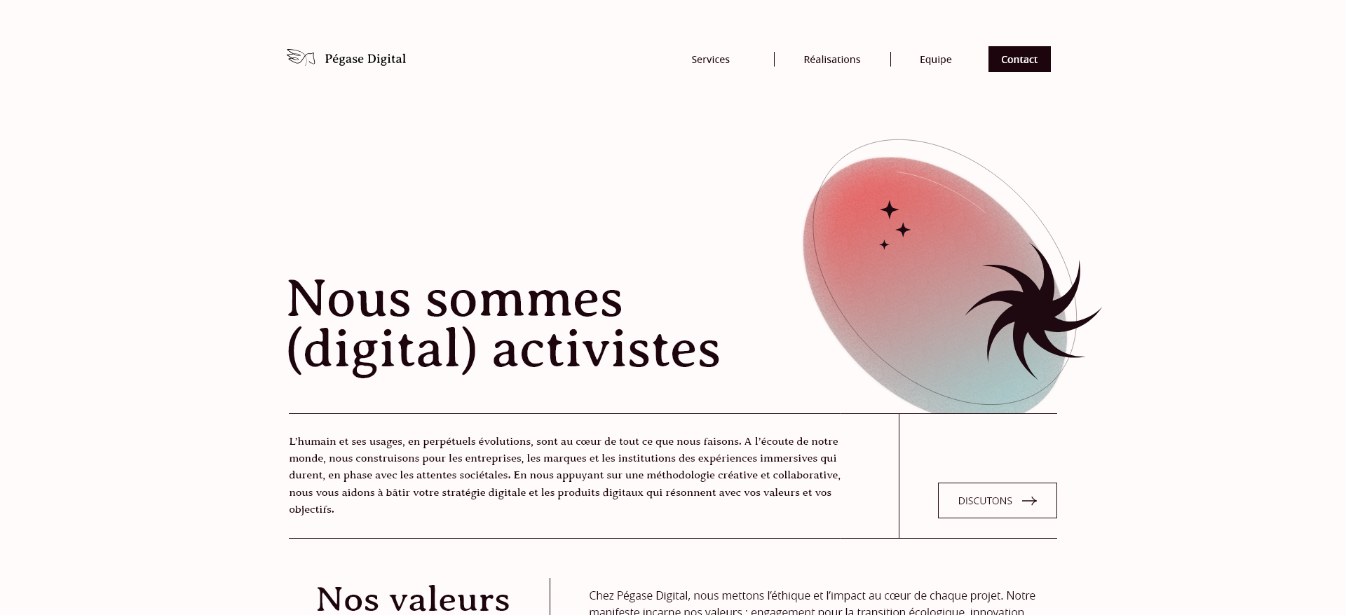 Pégase Digital marketing Agency Website