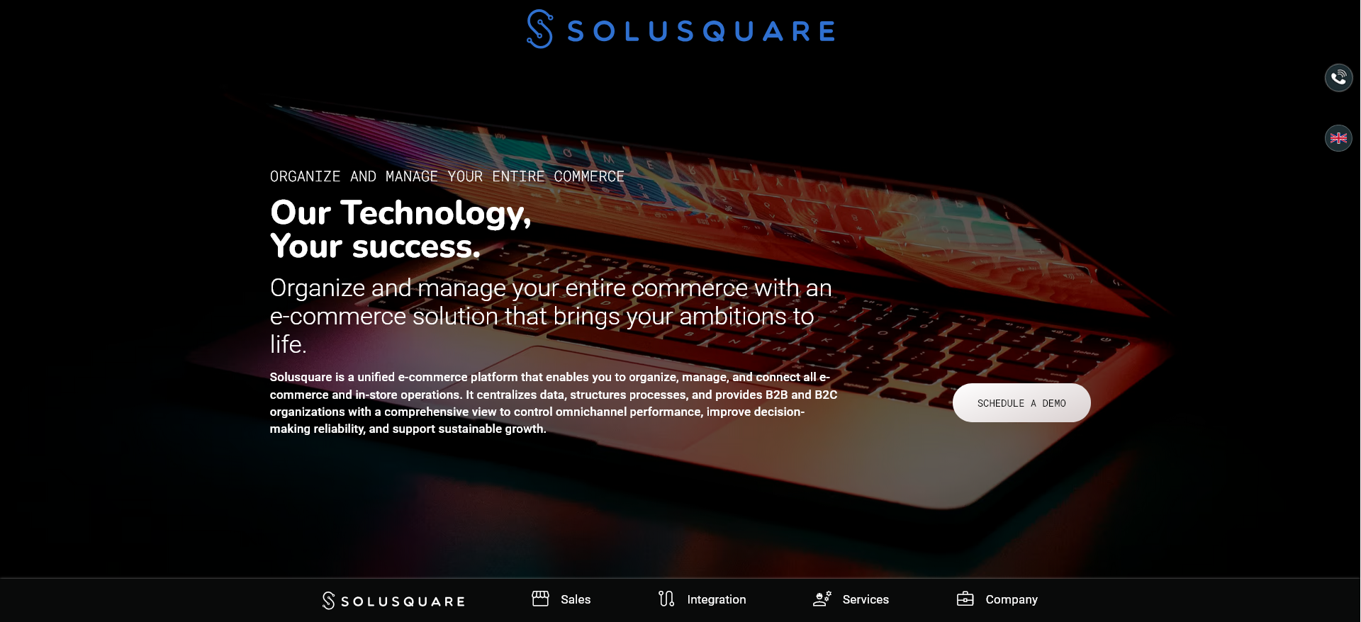 Solusquare corporate website reworking